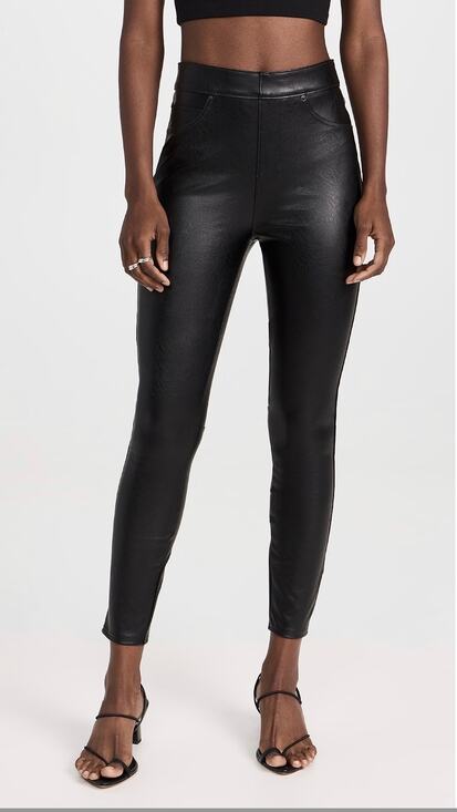 SPANX Pants - SPANX Faux Leather Like Ankle Skinny Pants, L